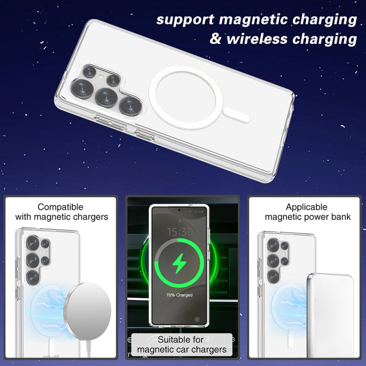 For Samsung Galaxy S25 Ultra 5G Terminator MagSafe Magnetic Phone Case(Transparent) by buy2fix