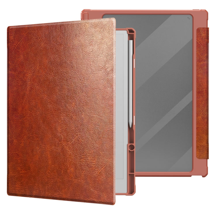 For reMarkable Paper Pro 2024 11.8 inch Acrylic PU Smart Leather Tablet Case(Brown) - Lenovo by buy2fix | Online Shopping UK | buy2fix