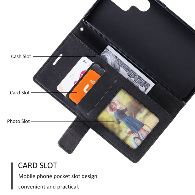 For Samsung Galaxy S25 Ultra 5G Skin Feel Splicing Leather Phone Case(Black) by buy2fix