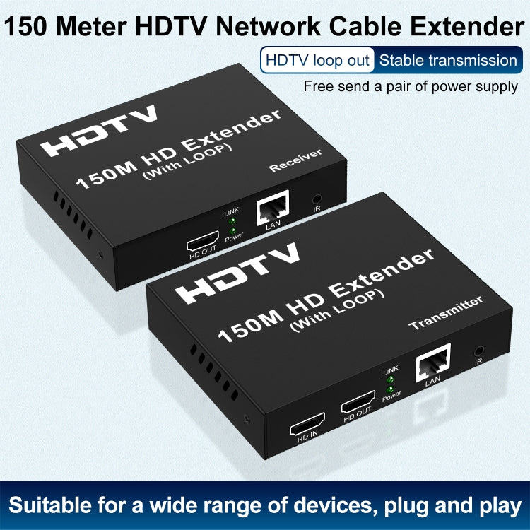 150m HDTV Network Extender(US Plug) - Amplifier by buy2fix | Online Shopping UK | buy2fix