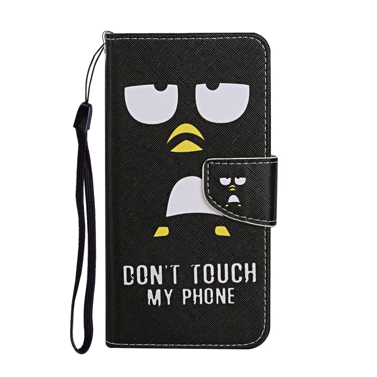 For Samsung Galaxy S25 5G Colored Drawing Pattern Leather Phone Case(Penguin) by buy2fix