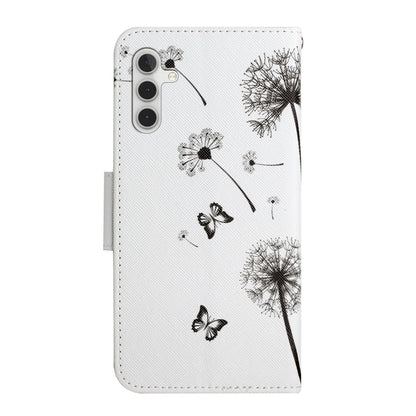 For Samsung Galaxy S25+ 5G Colored Drawing Pattern Leather Phone Case(Dandelion) by buy2fix