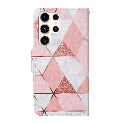 For Samsung Galaxy S25 Ultra 5G Colored Drawing Pattern Leather Phone Case(Marble) - Galaxy S25 Ultra 5G Cases by buy2fix | Online Shopping UK | buy2fix