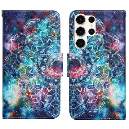 For Samsung Galaxy S25 Ultra 5G Colored Drawing Pattern Leather Phone Case(Star Mandala) by buy2fix