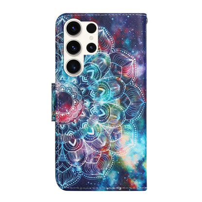 For Samsung Galaxy S25 Ultra 5G Colored Drawing Pattern Leather Phone Case(Star Mandala) by buy2fix