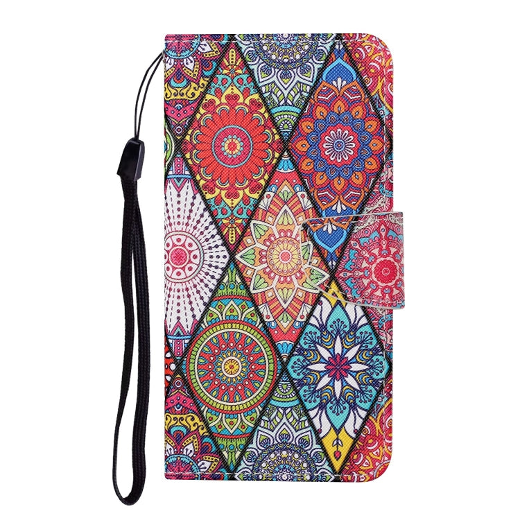 For Samsung Galaxy S25 Ultra 5G Colored Drawing Pattern Leather Phone Case(Diamond Totem) by buy2fix