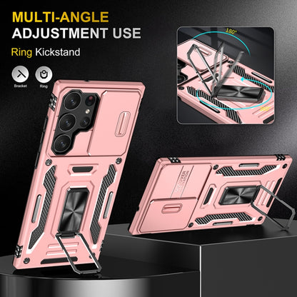For Samsung Galaxy S25 Ultra 5G Armor PC Hybrid TPU Camera Shield Phone Case(Rose Gold) by buy2fix