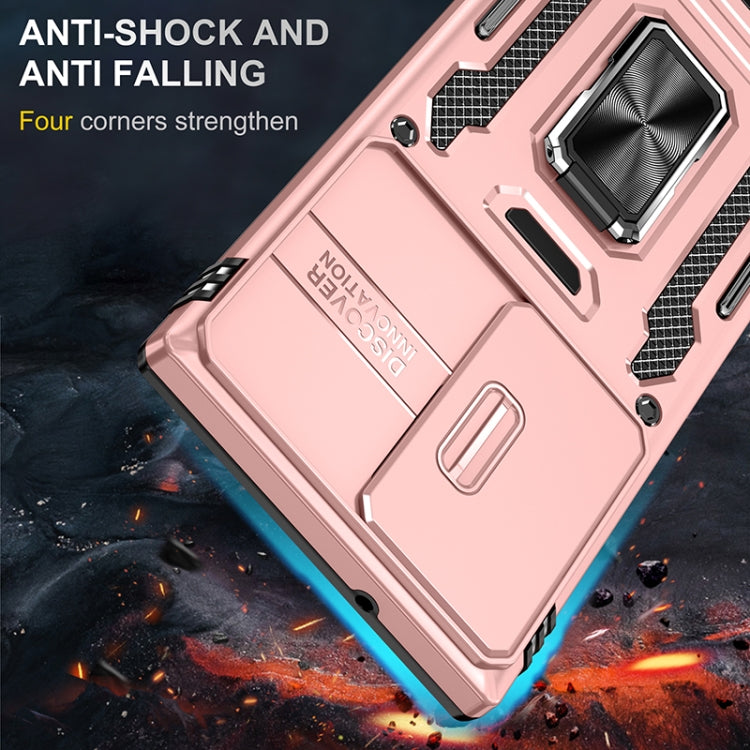 For Samsung Galaxy S25 Ultra 5G Armor PC Hybrid TPU Camera Shield Phone Case(Rose Gold) by buy2fix
