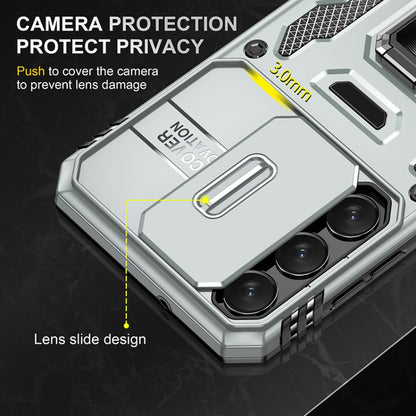 For Samsung Galaxy S25+ 5G Armor PC Hybrid TPU Camera Shield Phone Case(Grey) by buy2fix