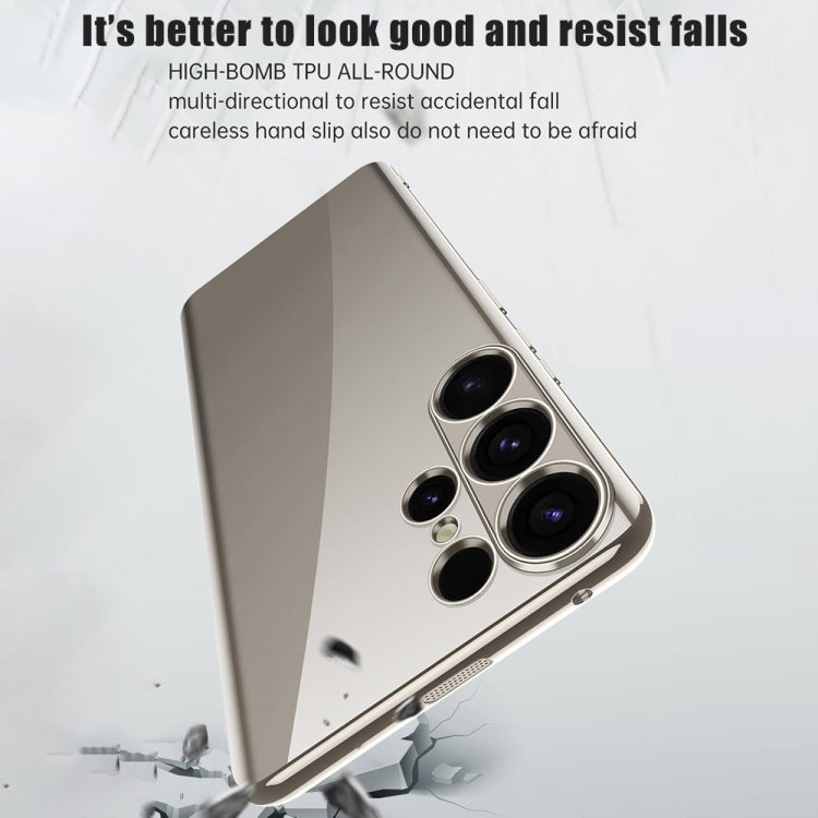 For Samsung Galaxy S25 Ultra 5G SULADA Electroplating Frosted TPU Phone Case(Black) by SULADA