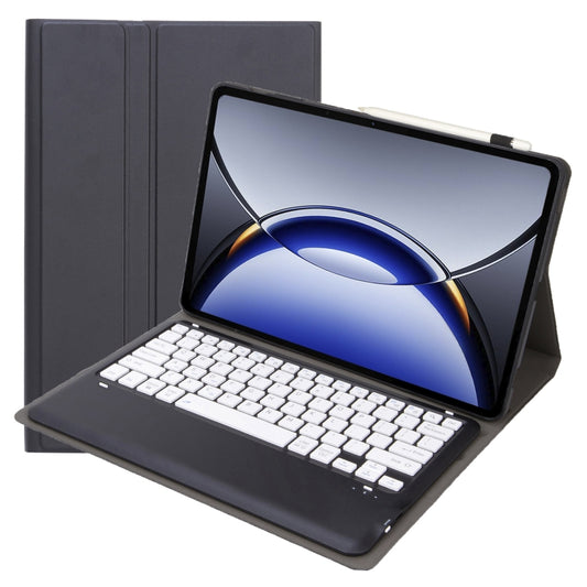 For OPPO Pad 3 12.1inch OP15-A TPU Ultra-thin Detachable Bluetooth Keyboard Leather Case with Touchpad(Black + White) by buy2fix