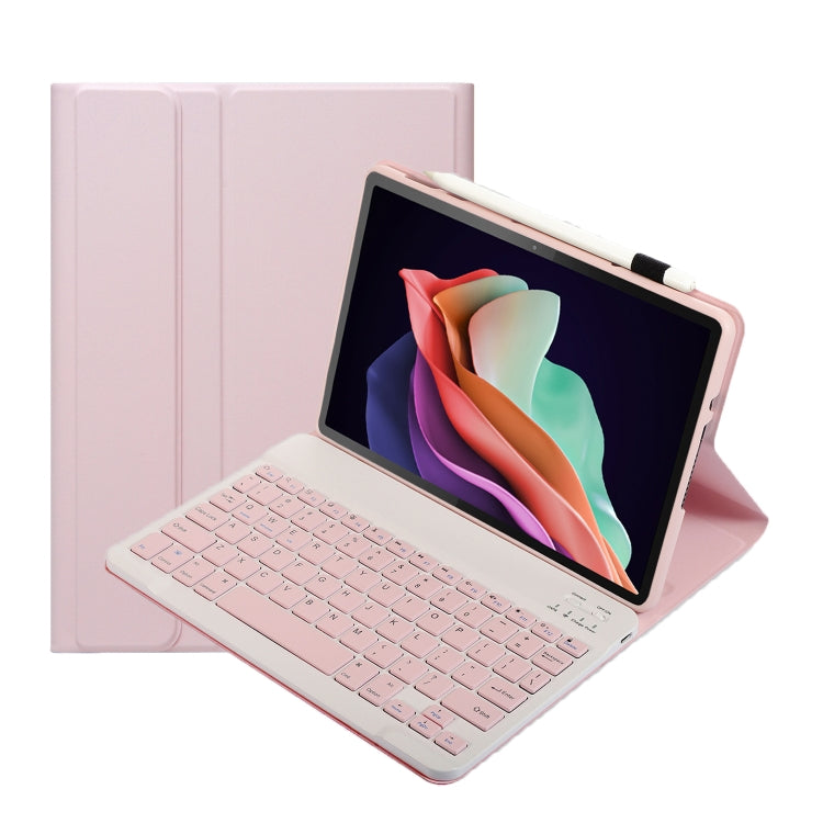 For Huawei MatePad SE 10.4 AH13 Ultra-thin Detachable Bluetooth Keyboard Leather Tablet Case(Pink White) by buy2fix