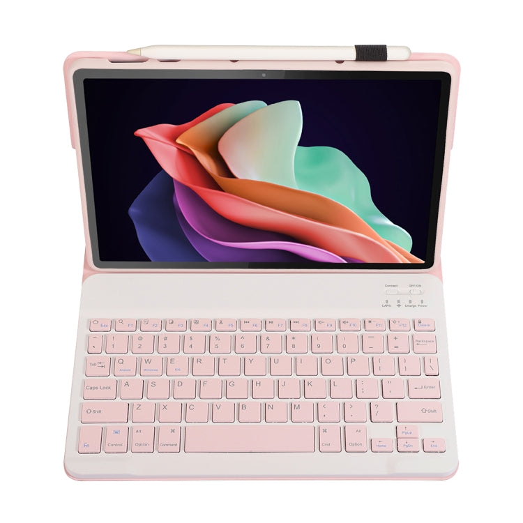 For Huawei MatePad SE 10.4 AH13 Ultra-thin Detachable Bluetooth Keyboard Leather Tablet Case(Pink White) by buy2fix