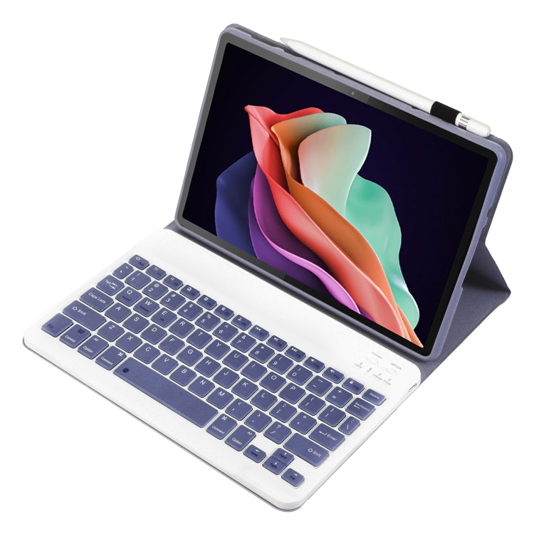 For Huawei MatePad SE 10.4 AH13 Ultra-thin Detachable Bluetooth Keyboard Leather Tablet Case(Lavender White) - Others Keyboard by buy2fix | Online Shopping UK | buy2fix