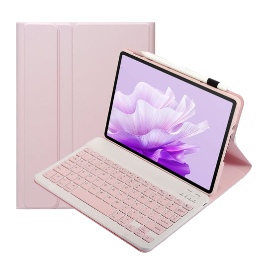 For Huawei MatePad 11.5 S 2024 AH20 Ultra-thin Detachable Bluetooth Keyboard Leather Tablet Case(Pink White) by buy2fix