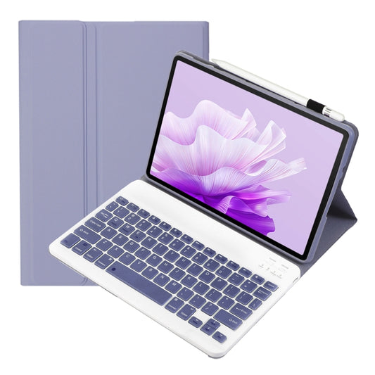 For Honor Pad X9 / X8 Pro 11.5 AH15 Ultra-thin Detachable Bluetooth Keyboard Leather Tablet Case(Lavender White) by buy2fix