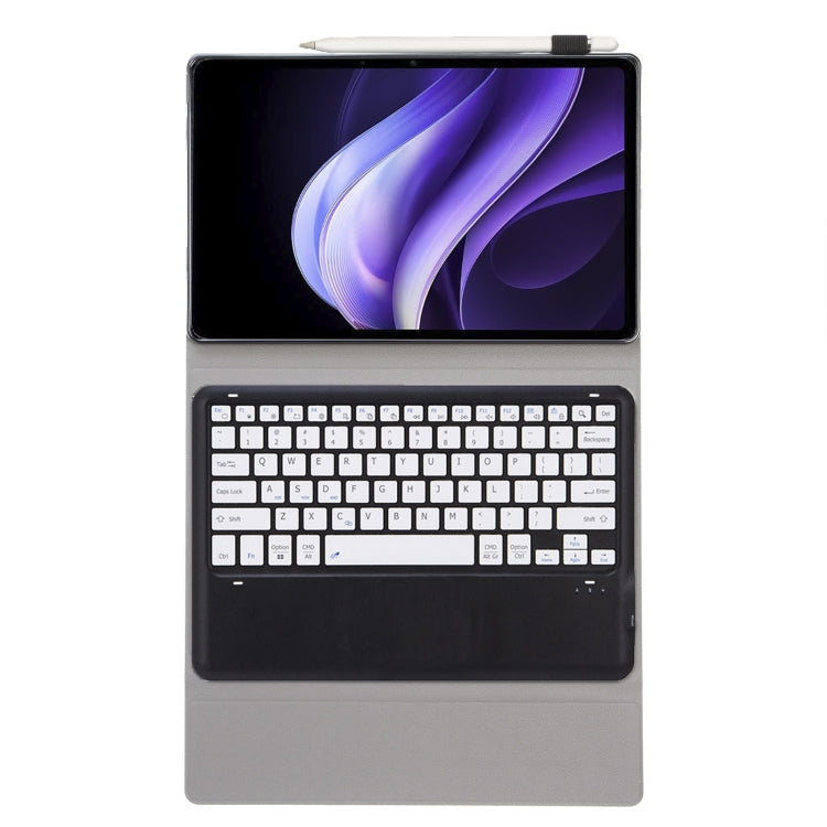 For vivo Pad3 12.1 inch AV10 TPU Ultra-thin Detachable Bluetooth Keyboard Leather Case(Black + White) by buy2fix