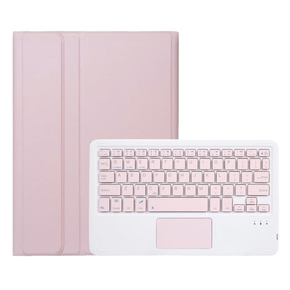 For Huawei MatePad SE 10.4 AH13-A Ultra-thin Detachable Bluetooth Keyboard Leather Tablet Case with Touchpad(Pink White) by buy2fix