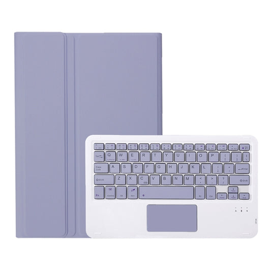 For Huawei MatePad SE 10.4 AH13-A Ultra-thin Detachable Bluetooth Keyboard Leather Tablet Case with Touchpad(Lavender White) by buy2fix