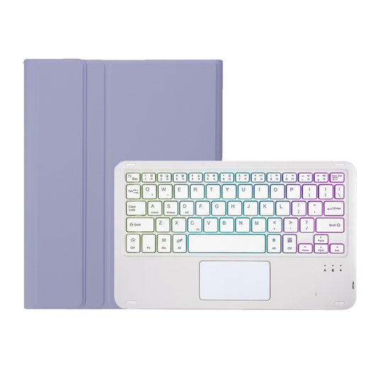 For Huawei MatePad 11.5 S 2024 AH20-AS Ultra-thin Detachable Backlight Bluetooth Keyboard Leather Tablet Case with Touchpad(Lavender White) by buy2fix