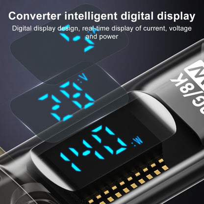 PD 140W Type-C / USB-C to Type-C / USB-C Digital Display Stereo Bend Adapter(Black) by buy2fix