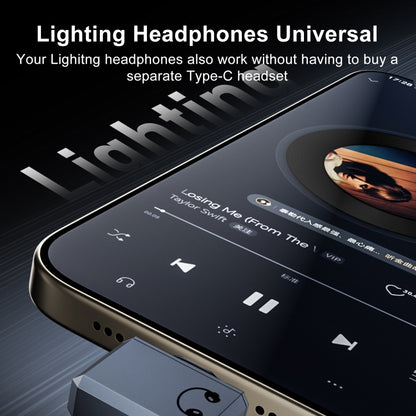 Type-C / USB-C to 8 Pin Earphone Side Bend Adapter(Grey) - Earphone Adapter by buy2fix | Online Shopping UK | buy2fix