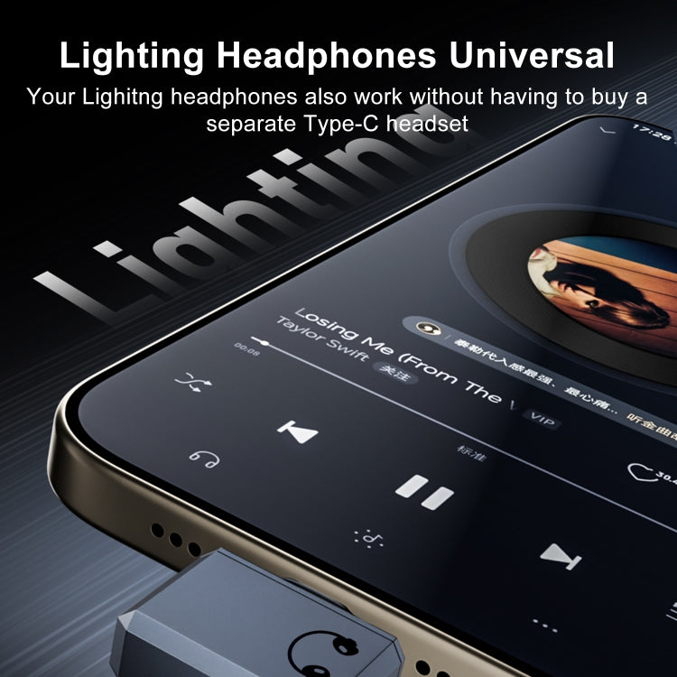 Type-C / USB-C to 8 Pin Earphone Side Bend Adapter(White) - Earphone Adapter by buy2fix | Online Shopping UK | buy2fix