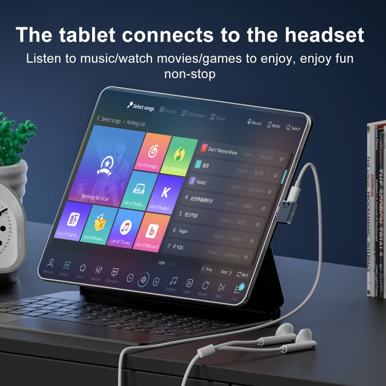 Type-C / USB-C to 8 Pin Earphone Side Bend Adapter(Grey) - Earphone Adapter by buy2fix | Online Shopping UK | buy2fix