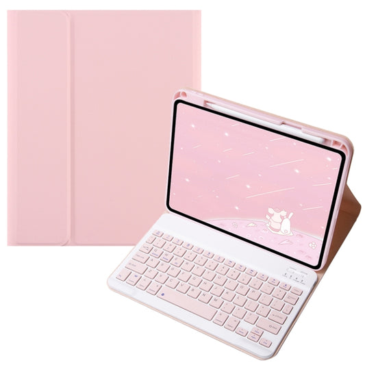 For Infinix Xpad 11 inch Candy Color Square Keys Bluetooth Keyboard Leather Case(Pink) by buy2fix