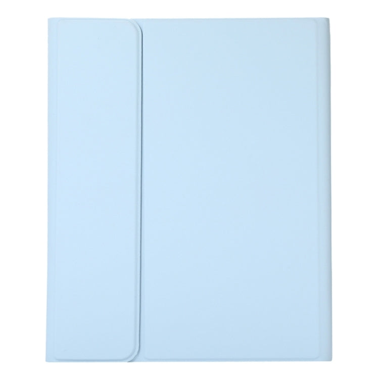 For Infinix Xpad 11 inch Candy Color Round Keys Bluetooth Keyboard Leather Case(Misty Blue) by buy2fix