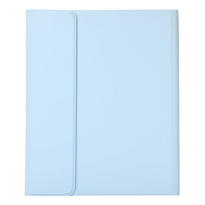 For Infinix Xpad 11 inch Candy Color Round Keys Bluetooth Keyboard Leather Case(Misty Blue) by buy2fix