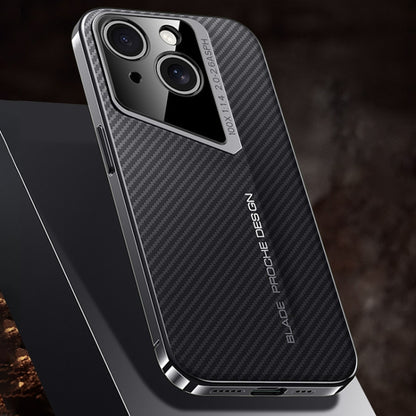For iPhone 15 Carbon Fiber Texture PC Phone Case(Black) - iPhone 15 Cases by buy2fix | Online Shopping UK | buy2fix