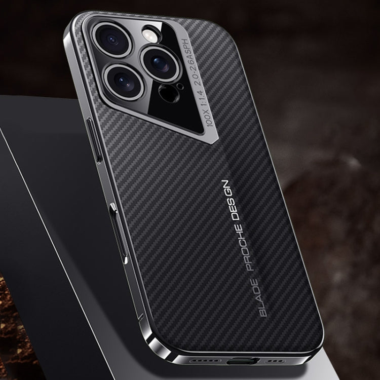 For iPhone 16 Pro Max Carbon Fiber Texture PC Phone Case(Black) - iPhone 16 Pro Max Cases by buy2fix | Online Shopping UK | buy2fix