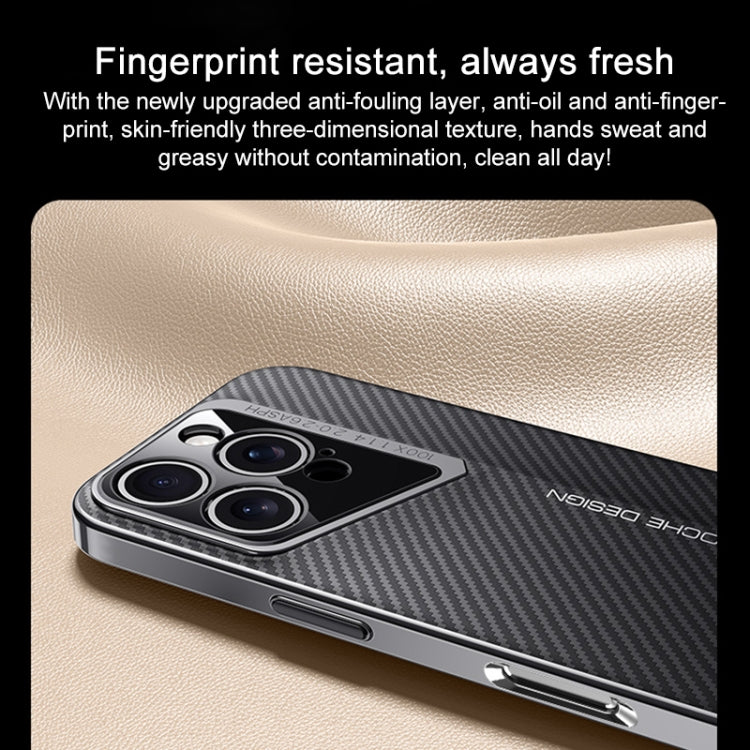 For iPhone 15 Carbon Fiber Texture PC Phone Case(Black) - iPhone 15 Cases by buy2fix | Online Shopping UK | buy2fix
