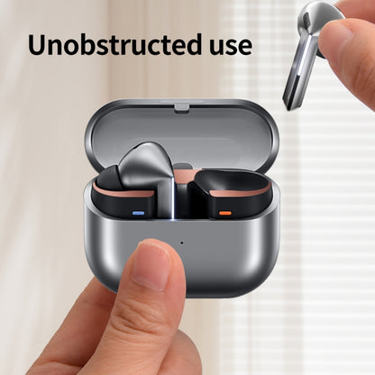 For Samsung Galaxy Buds3 Pro Bluetooth Earphone Charging Box Metal Stickers(Silver) - Protective Sticker by buy2fix | Online Shopping UK | buy2fix
