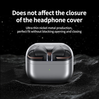 For Samsung Galaxy Buds3 Pro Bluetooth Earphone Charging Box Metal Stickers(Gold) - Protective Sticker by buy2fix | Online Shopping UK | buy2fix