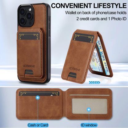 For iPhone 15 Pro Max LC.IMEEKE L3 Series Detachable RFID Card Bag Magsafe Phone Case(Brown) - iPhone 15 Pro Max Cases by LC.IMEEKE | Online Shopping UK | buy2fix