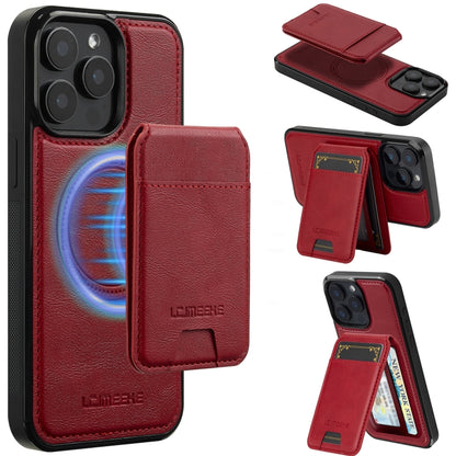 For iPhone 15 Pro LC.IMEEKE L3 Series Detachable RFID Card Bag Magsafe Phone Case(Red) - iPhone 15 Pro Cases by LC.IMEEKE | Online Shopping UK | buy2fix