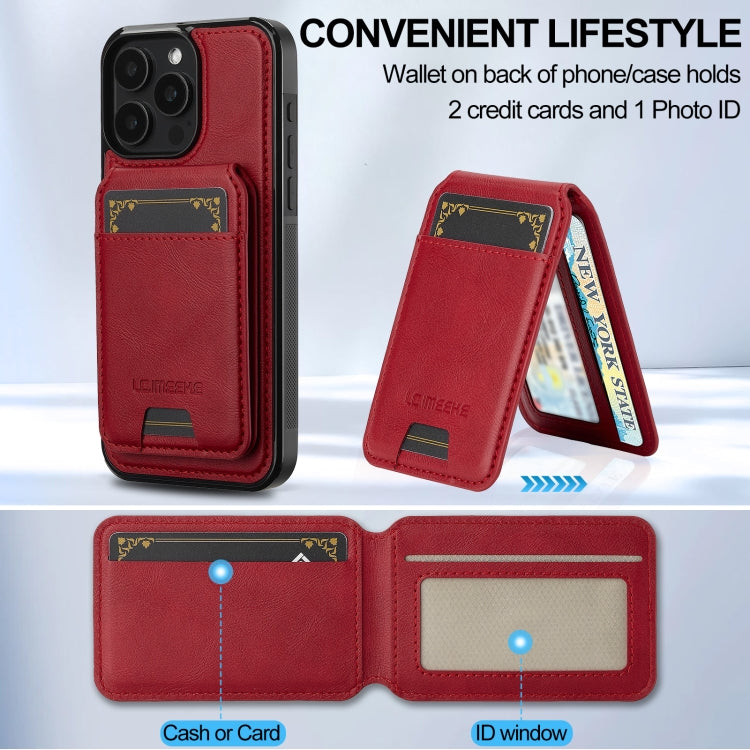 For iPhone 14 Pro Max LC.IMEEKE L3 Series Detachable RFID Card Bag Magsafe Phone Case(Red) - iPhone 14 Pro Max Cases by LC.IMEEKE | Online Shopping UK | buy2fix