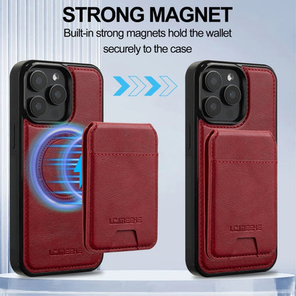 For iPhone 14 Pro Max LC.IMEEKE L3 Series Detachable RFID Card Bag Magsafe Phone Case(Red) - iPhone 14 Pro Max Cases by LC.IMEEKE | Online Shopping UK | buy2fix