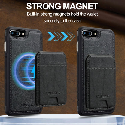 For iPhone 16e LC.IMEEKE L3 Series Detachable RFID Card Bag Magsafe Phone Case(Black) - iPhone 16e Cases by LC.IMEEKE | Online Shopping UK | buy2fix