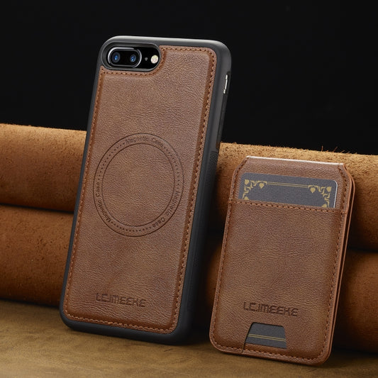 For iPhone SE 2024 LC.IMEEKE L3 Series Detachable RFID Card Bag Magsafe Phone Case(Brown) - More iPhone Cases by LC.IMEEKE | Online Shopping UK | buy2fix