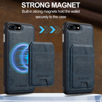 For iPhone SE 2024 LC.IMEEKE L3 Series Detachable RFID Card Bag Magsafe Phone Case(Blue) - More iPhone Cases by LC.IMEEKE | Online Shopping UK | buy2fix