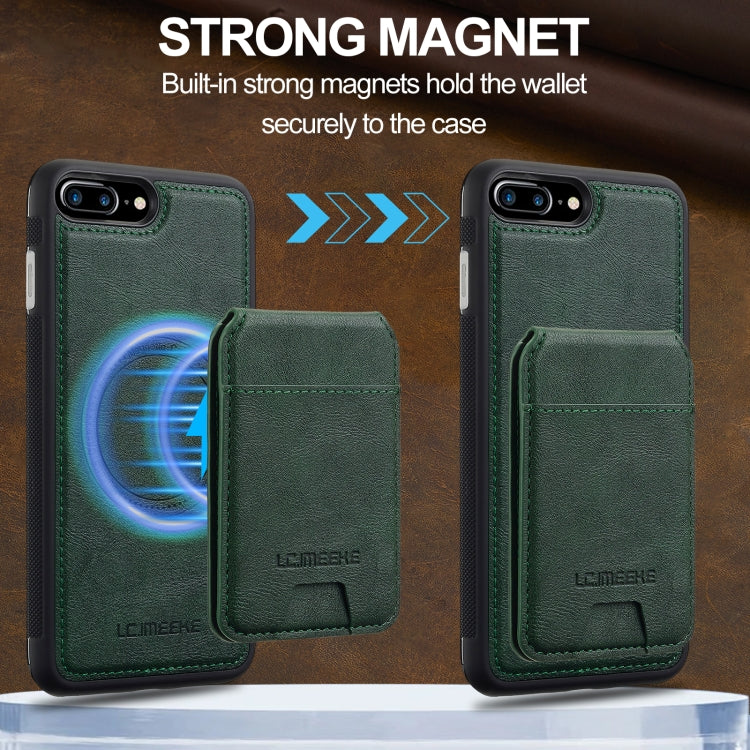 For iPhone SE 2024 LC.IMEEKE L3 Series Detachable RFID Card Bag Magsafe Phone Case(Green) - More iPhone Cases by LC.IMEEKE | Online Shopping UK | buy2fix