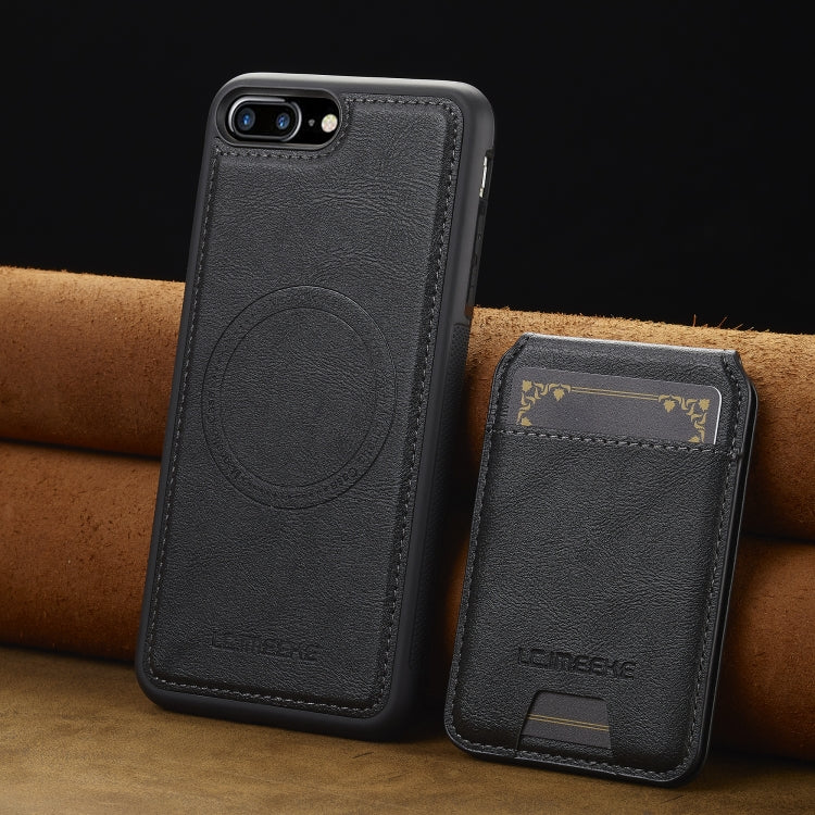 For iPhone SE 2022 / 2020 LC.IMEEKE L3 Series Detachable RFID Card Bag Magsafe Phone Case(Black) - iPhone SE 2022 / 2020 / 8 / 7 Cases by LC.IMEEKE | Online Shopping UK | buy2fix