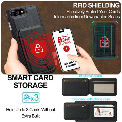 For iPhone SE 2022 / 2020 LC.IMEEKE L3 Series Detachable RFID Card Bag Magsafe Phone Case(Black) - iPhone SE 2022 / 2020 / 8 / 7 Cases by LC.IMEEKE | Online Shopping UK | buy2fix