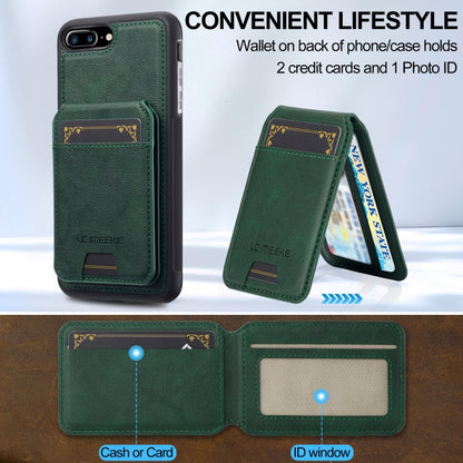For iPhone SE 2022 / 2020 LC.IMEEKE L3 Series Detachable RFID Card Bag Magsafe Phone Case(Green) - iPhone SE 2022 / 2020 / 8 / 7 Cases by LC.IMEEKE | Online Shopping UK | buy2fix