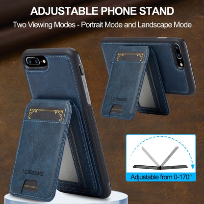 For iPhone 8 Plus / 7 Plus LC.IMEEKE L3 Series Detachable RFID Card Bag Magsafe Phone Case(Blue) - More iPhone Cases by LC.IMEEKE | Online Shopping UK | buy2fix