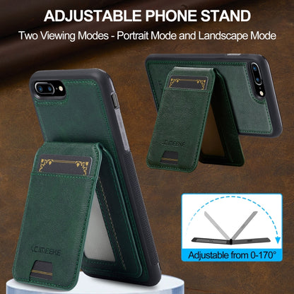 For iPhone 8 Plus / 7 Plus LC.IMEEKE L3 Series Detachable RFID Card Bag Magsafe Phone Case(Green) - More iPhone Cases by LC.IMEEKE | Online Shopping UK | buy2fix