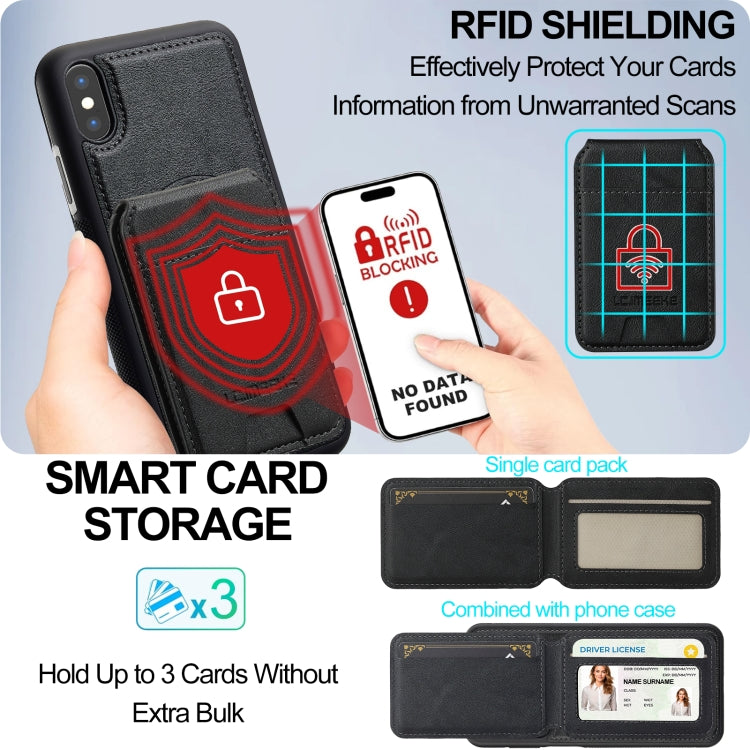 For iPhone XS Max LC.IMEEKE L3 Series Detachable RFID Card Bag Magsafe Phone Case(Black) - More iPhone Cases by LC.IMEEKE | Online Shopping UK | buy2fix